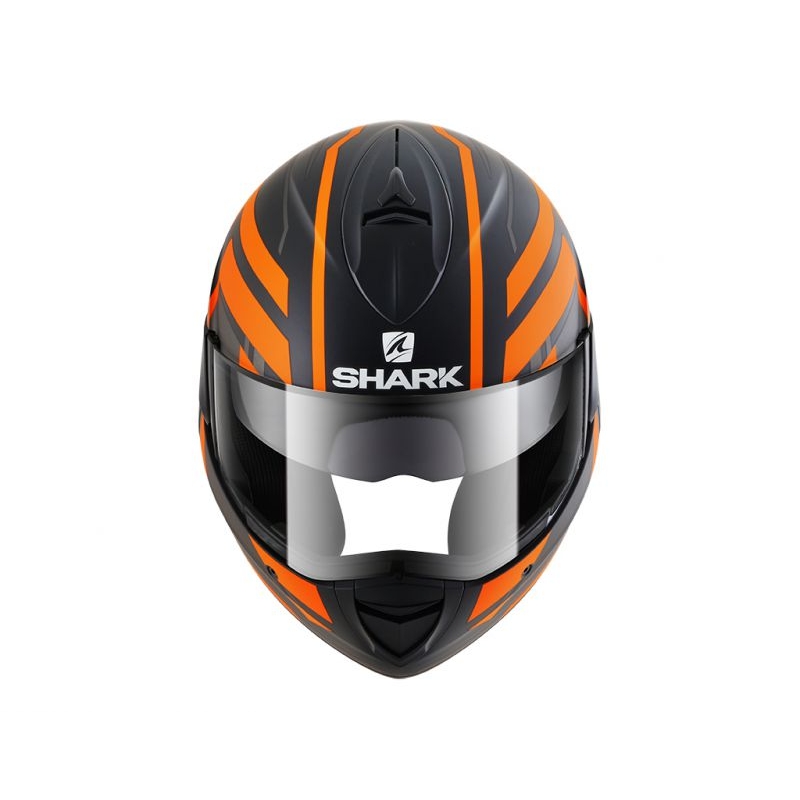 Cască pliabilă SHARK EVOLINE 3 Corvus Mat negru-gri-portocaliu-portocaliu
