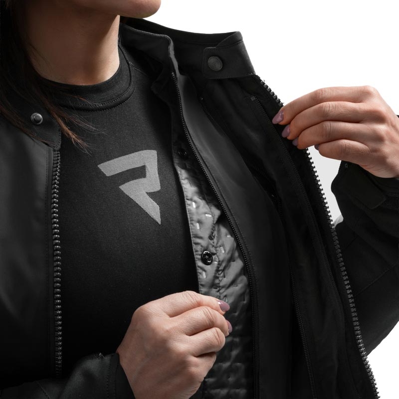 Geacă de motocicletă pentru femei Rebelhorn Swift negru-gri-roz
