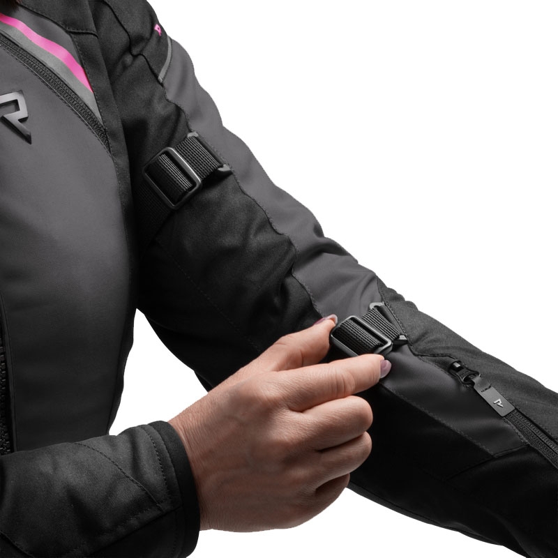 Geacă de motocicletă pentru femei Rebelhorn Swift negru-gri-roz