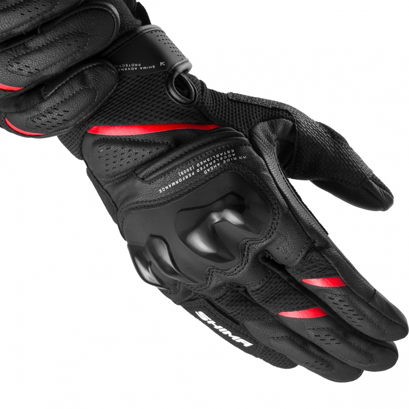 Mănuși de motocicletă Shima Spark 3.0 negru-roșu