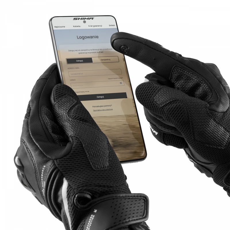 Mănuși de motocicletă Shima Spark 3.0 negru-alb