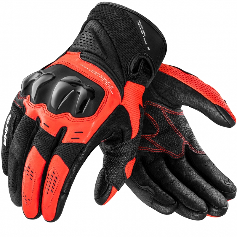 Mănuși de motocicletă Shima Spark 3.0, roșu fluo