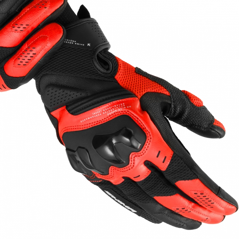 Mănuși de motocicletă Shima Spark 3.0, roșu fluo