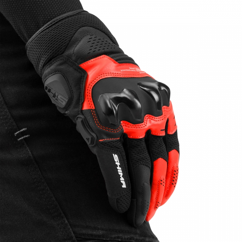 Mănuși de motocicletă Shima Spark 3.0, roșu fluo