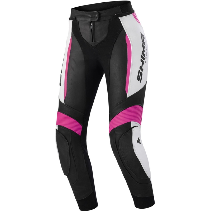 Pantaloni de motocicletă pentru femei Shima Miura 2.0 negru-roz fluo