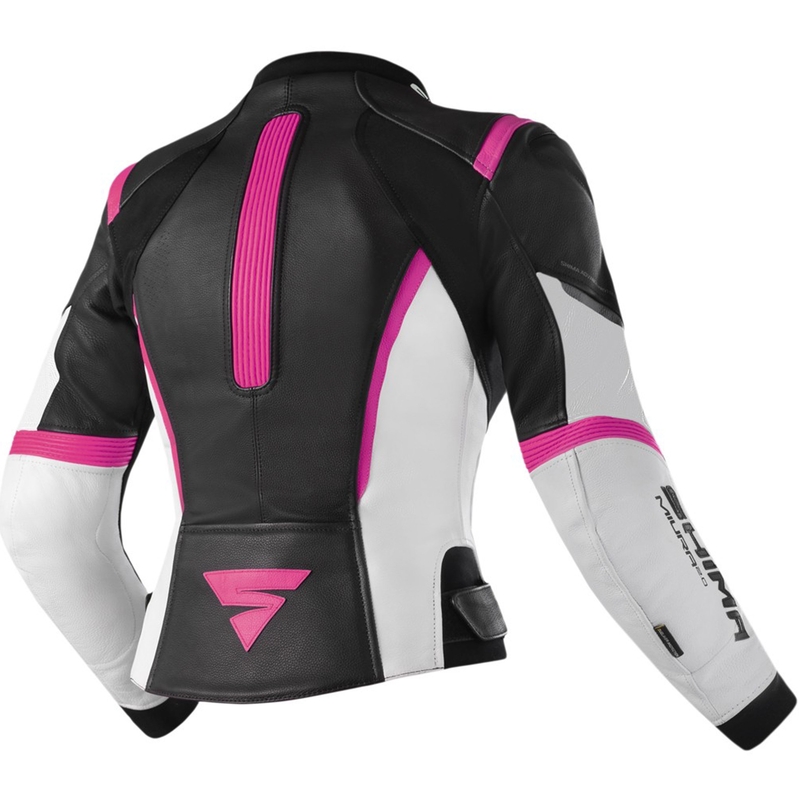 Geacă de motocicletă pentru femei Shima Miura 2.0 negru-roz fluo