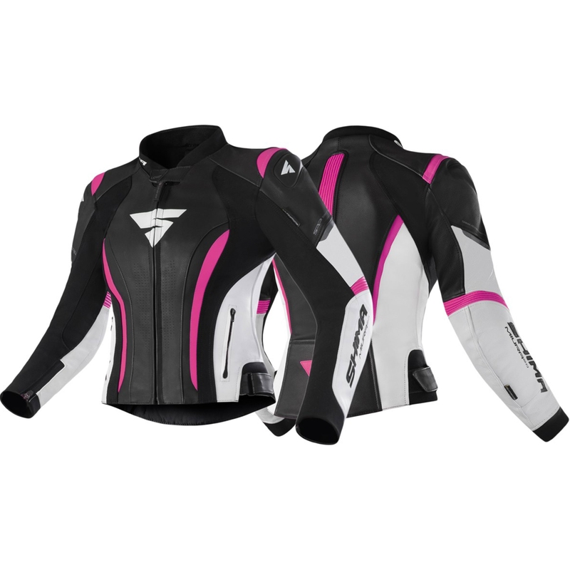 Geacă de motocicletă pentru femei Shima Miura 2.0 negru-roz fluo