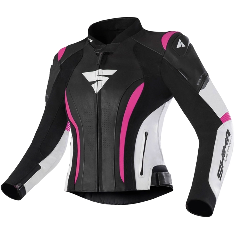 Geacă de motocicletă pentru femei Shima Miura 2.0 negru-roz fluo