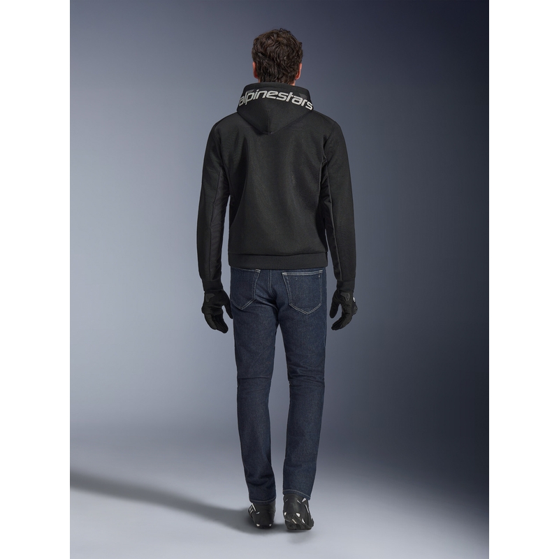 Hanorac motocicletă Alpinestars Chrome Superairflow negru-gri închis-alb
