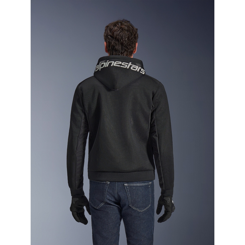 Hanorac motocicletă Alpinestars Chrome Superairflow negru-gri închis-alb