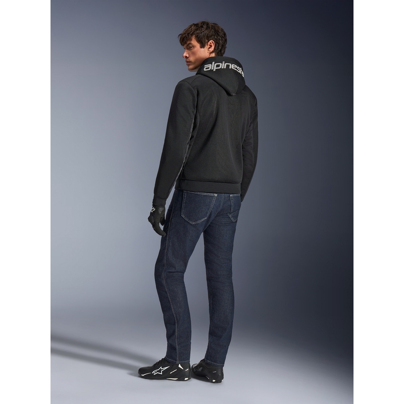 Hanorac motocicletă Alpinestars Chrome Superairflow negru-gri închis-alb