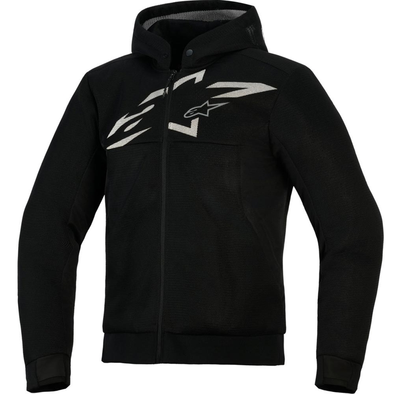 Hanorac motocicletă Alpinestars Chrome Superairflow negru-gri închis-alb