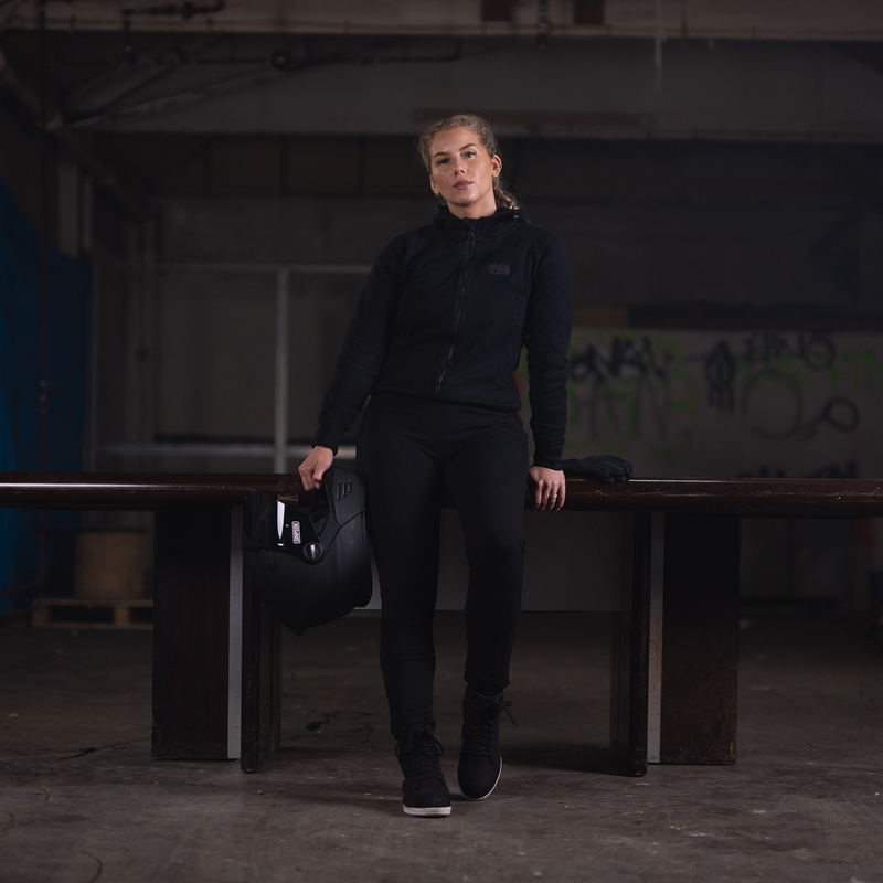 Geacă de motocicletă Oxford Armourlite AA Contour pentru femei, neagră