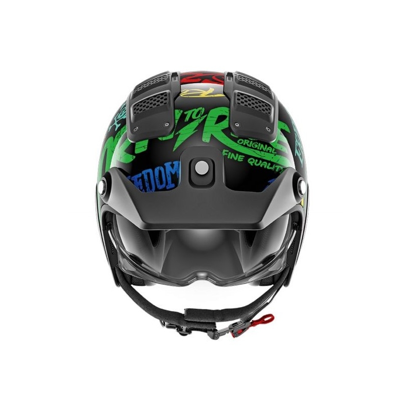 Cască deschisă SHARK X-DRAK Freestyle negru-albastru-verde