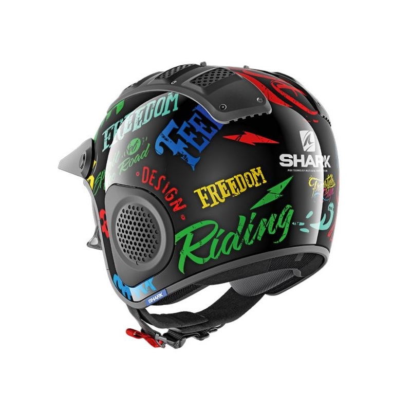 Cască deschisă SHARK X-DRAK Freestyle negru-albastru-verde