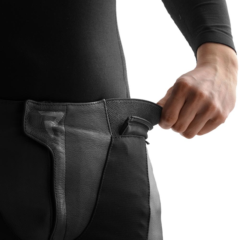Pantaloni de motocicletă din piele Rebelhorn Inferno negri