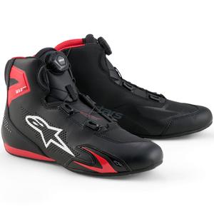 Ghete moto Alpinestars Celer negru-roșu-alb
