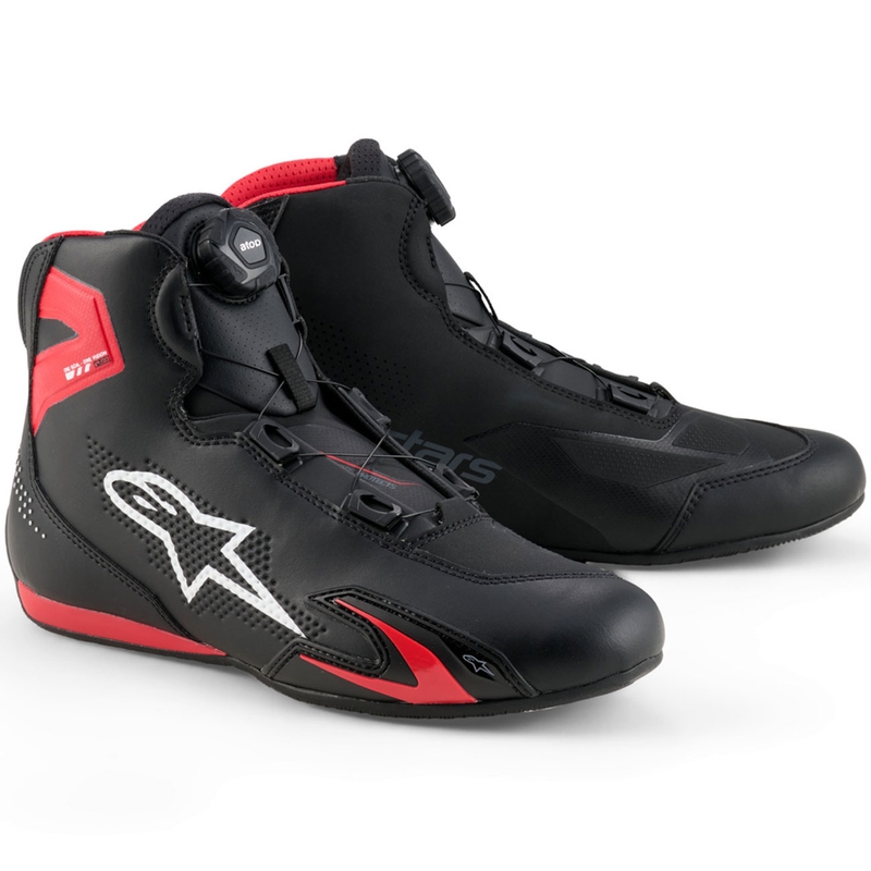 Ghete moto Alpinestars Celer negru-roșu-alb