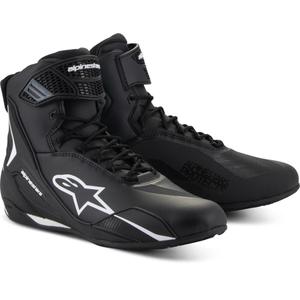 Ghete moto Alpinestars Faster-4 negru-alb