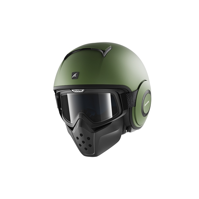 Cască de protecție deschisă SHARK DRAK Blank Mat Verde