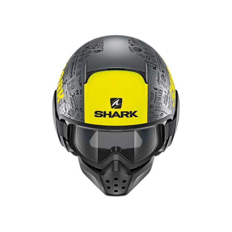 Cască deschisă SHARK DRAK Tribute Mat negru-gri-galben