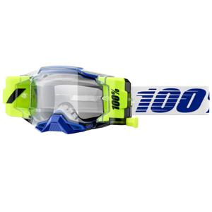 Ochelari motocross 100% - USA Armega Forecast albaștri cu plexiglas transparent