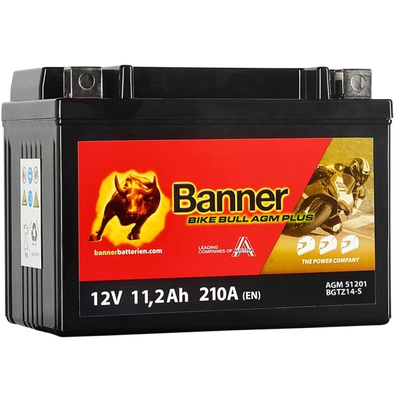 Baterie AGM Banner BIKE BULL AGM PLUS 51201 BGTZ14-S