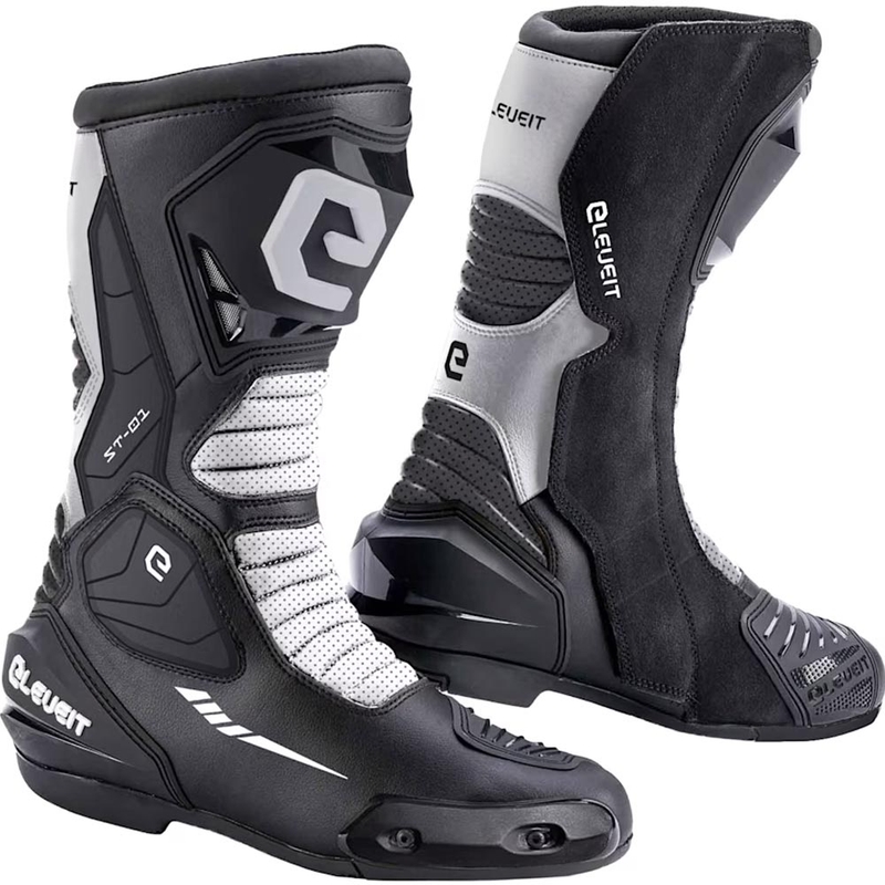 Ghete motociclete Eleveit ST-01 negru-alb