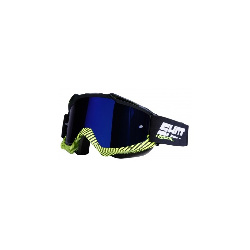 Ochelari de motocros Shot Iris Zone negru-galben-fluo