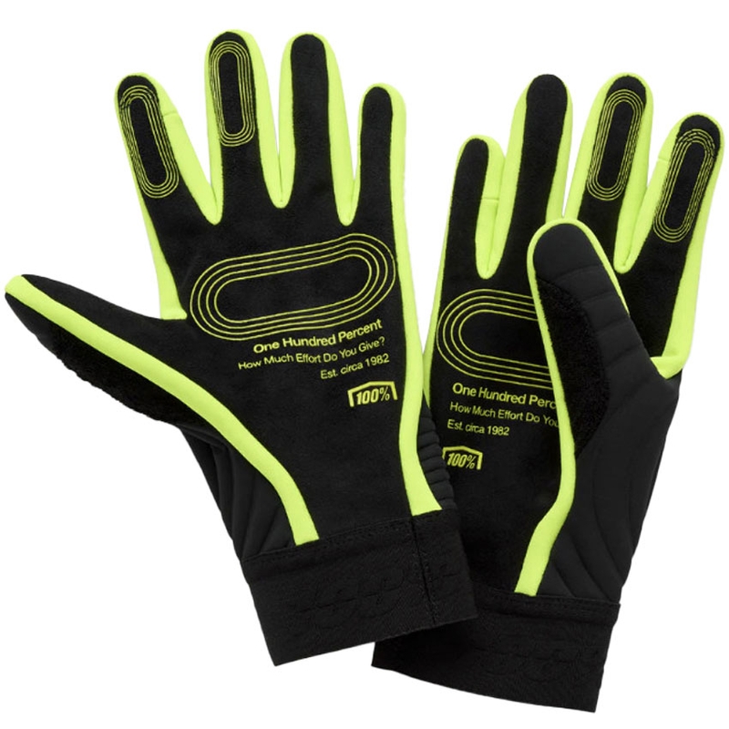 Mănuși motocross 100% - USA BRISKER EXTREME galben-negru fluo