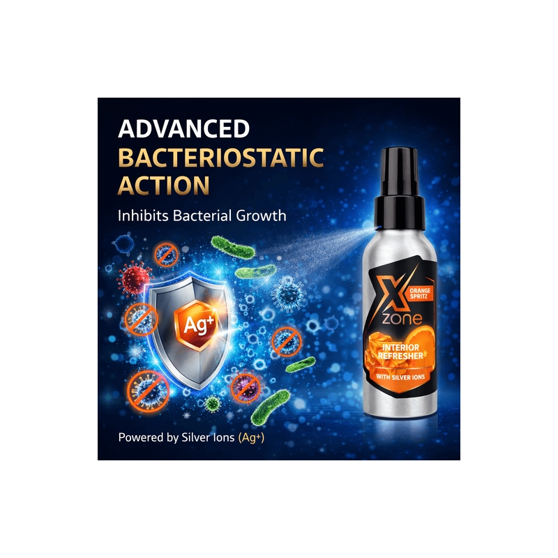 Odorizant Xzone® cu ioni de argint, spray cu portocale, 100 ml
