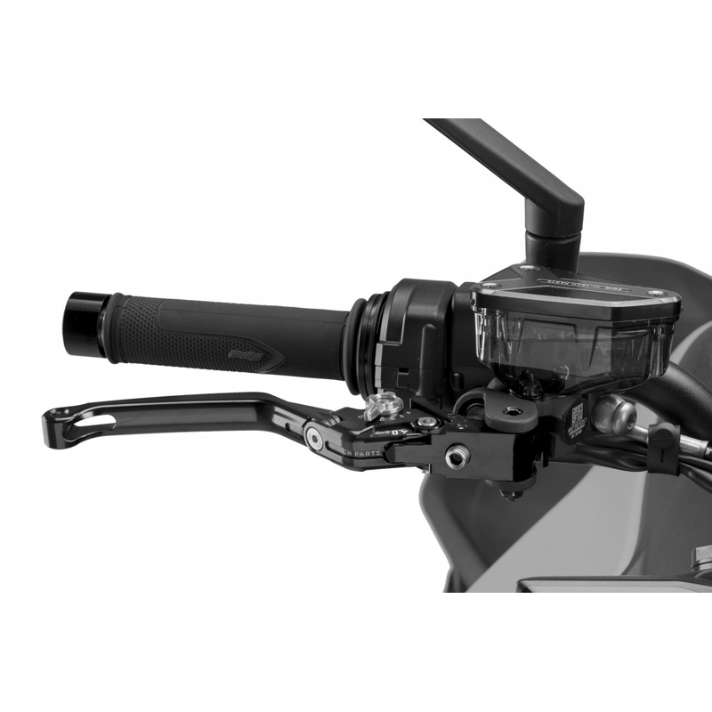 Maneta de frana fara adaptor PUIG 4.0 foldable black/silver