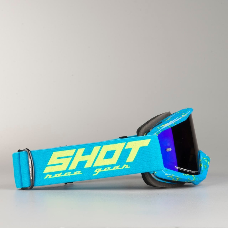 Ochelari de motocros Shot Iris Scratch albastru-fluo galben lichidare