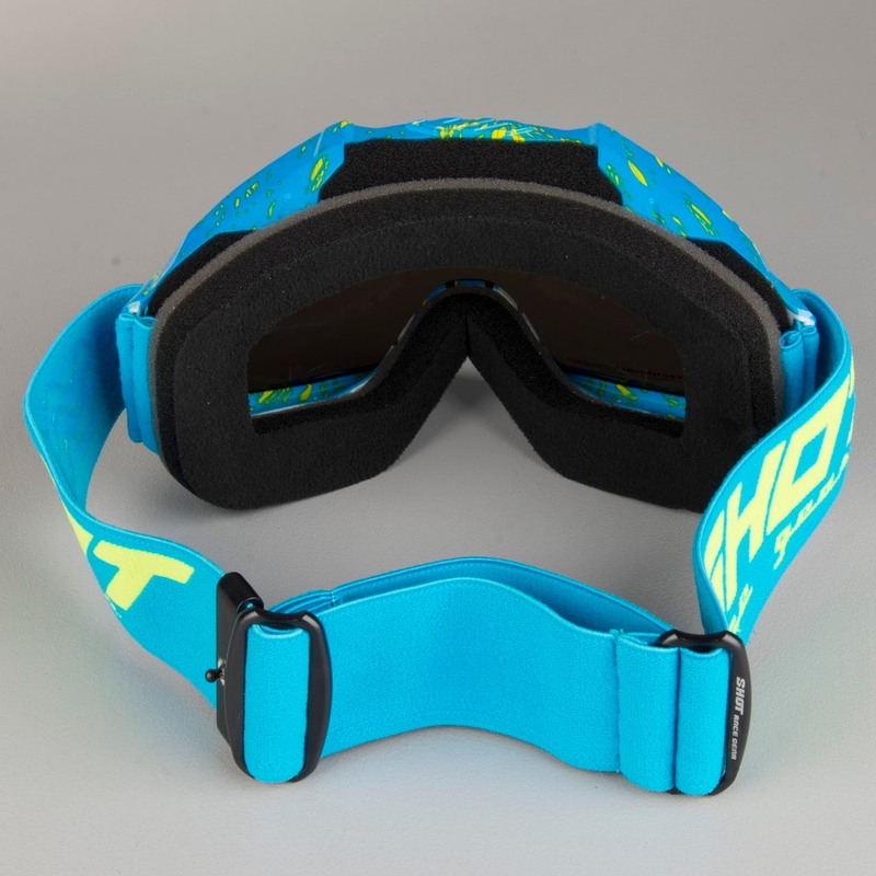 Ochelari de motocros Shot Iris Scratch albastru-fluo galben lichidare
