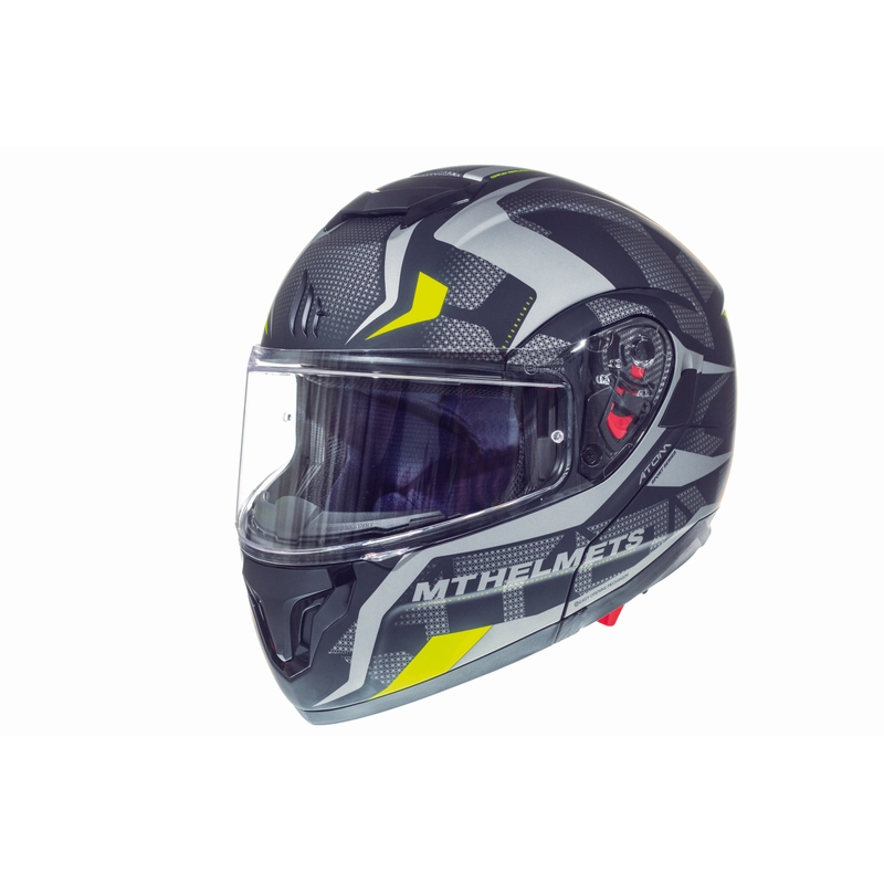 Cască de motociclist MT Atom Divergence gri mat - Grad II