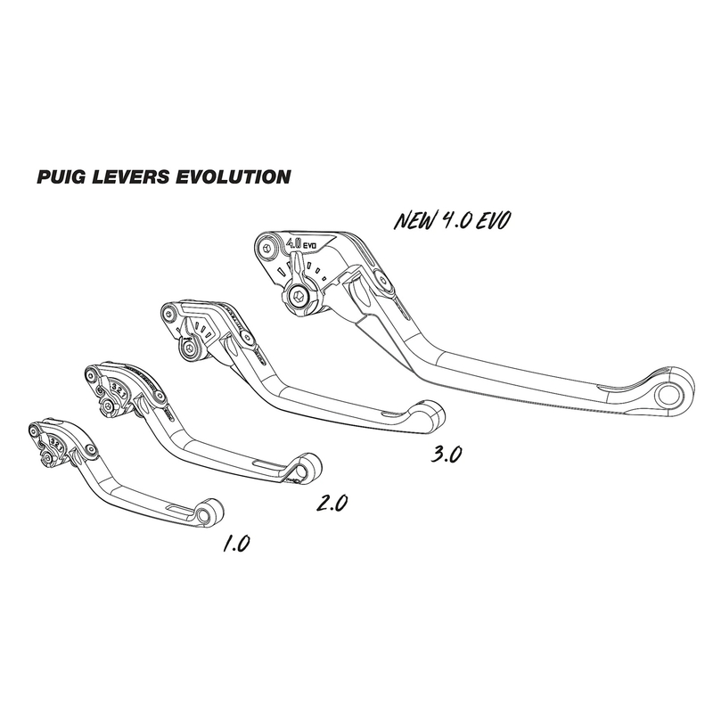 Maneta de frana fara adaptor PUIG 4.0 standard negru/verde pentru KAWASAKI Z 900 2017-2026