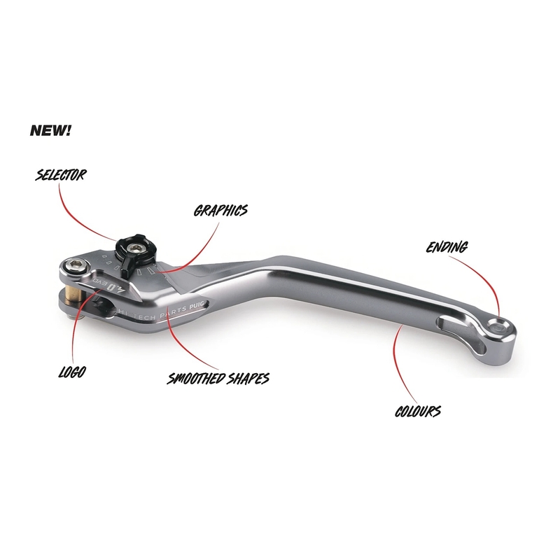 Maneta de frana fara adaptor PUIG 4.0 standard negru/verde pentru KAWASAKI Z 900 2017-2026