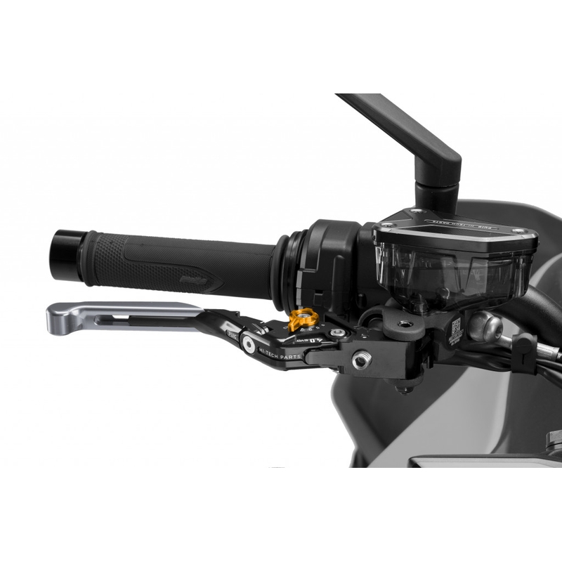 Maneta de frana fara adaptor PUIG 4.0 extendable folding titan/gold