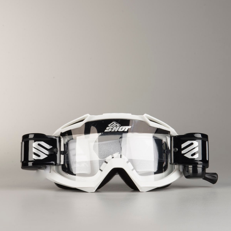 Ochelari de motocros Shot Assault Roll-Off alb