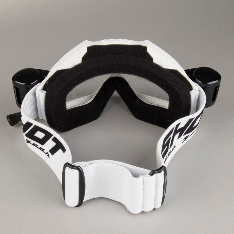 Ochelari de motocros Shot Assault Roll-Off alb
