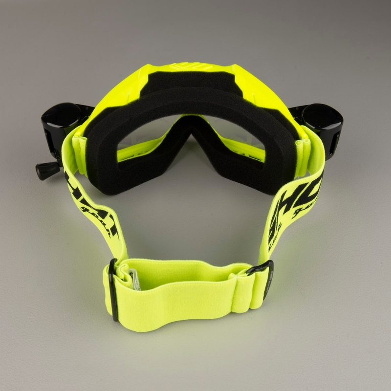 Ochelari de motocros Shot Assault Roll-Off galben fluo