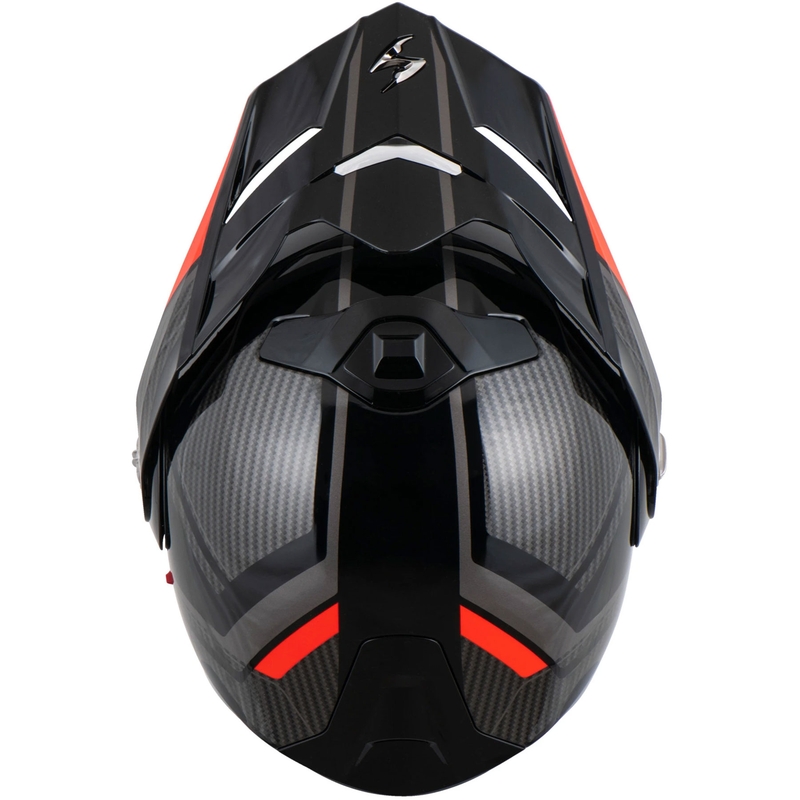 Cască de motocicletă Scorpion ADX-2 LEWIS, tip flip-up, negru-roșu