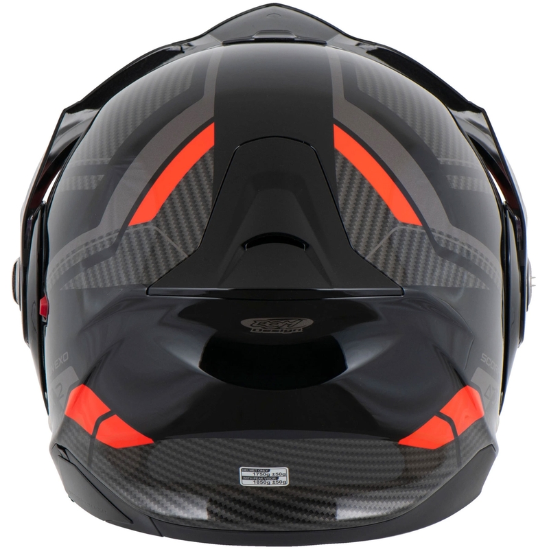 Cască de motocicletă Scorpion ADX-2 LEWIS, tip flip-up, negru-roșu
