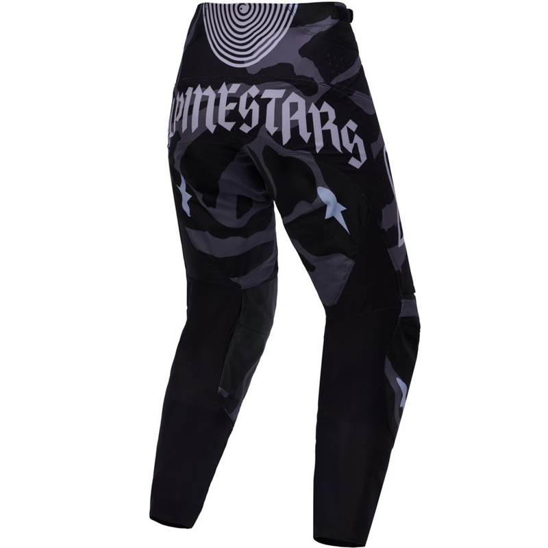Pantaloni motocross Alpinestars Techstar ediție limitată Beast Coast gri-negru-portocaliu