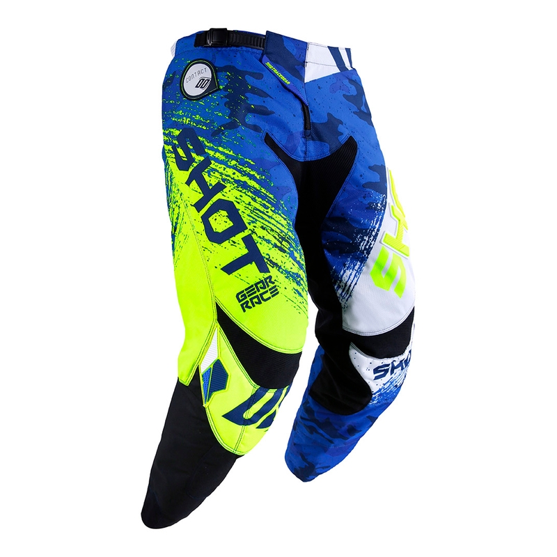Pantaloni motocross Shot CONTACT Counter albastru-fluo galben