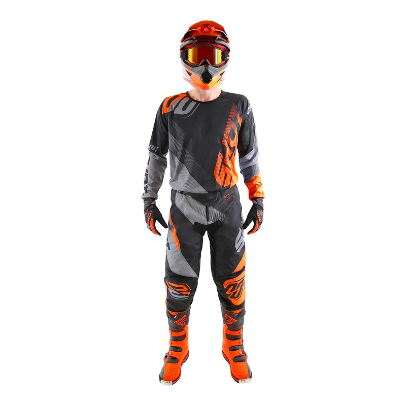 Pantaloni Motocross Shot DEVO Ultimate negru-fluo portocaliu lichidare