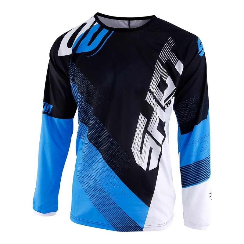 Tricoul de motocros Shot DEVO Ultimate negru-albastru