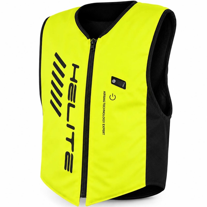 Vestă airbag Helite Double Turtle Hivis verde-galben