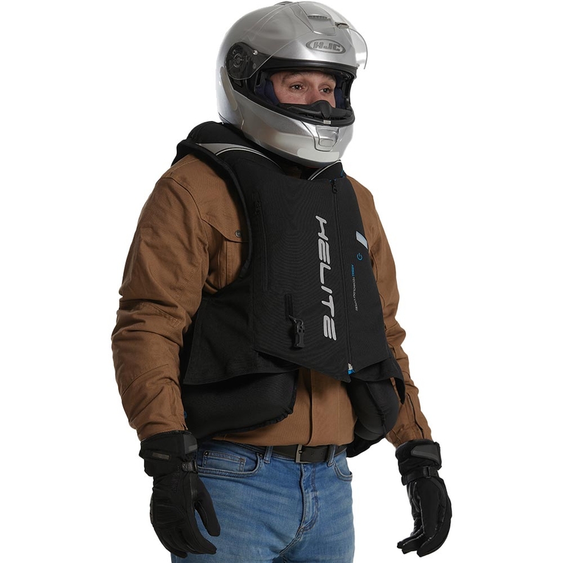 Vestă airbag Helite Double Turtle Hivis verde-galben