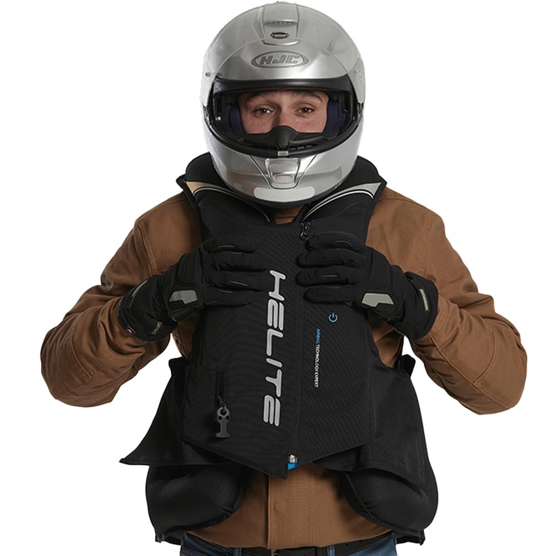 Vestă airbag Helite Double Turtle Hivis verde-galben